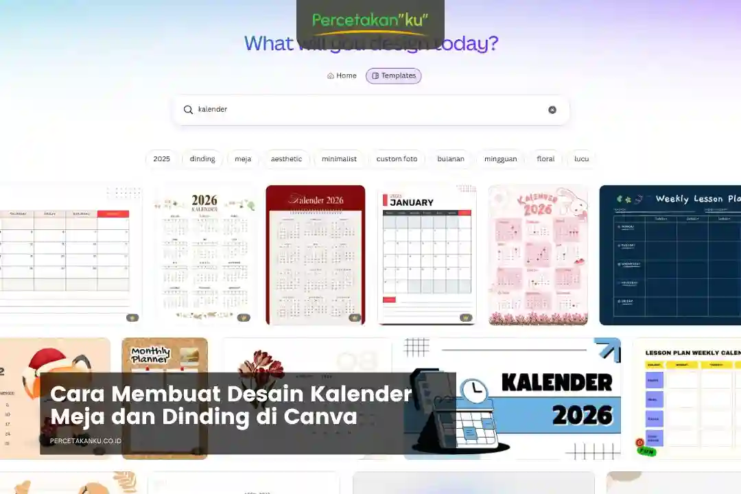 Cara Membuat Desain Kalender Meja dan Dinding di Canva
