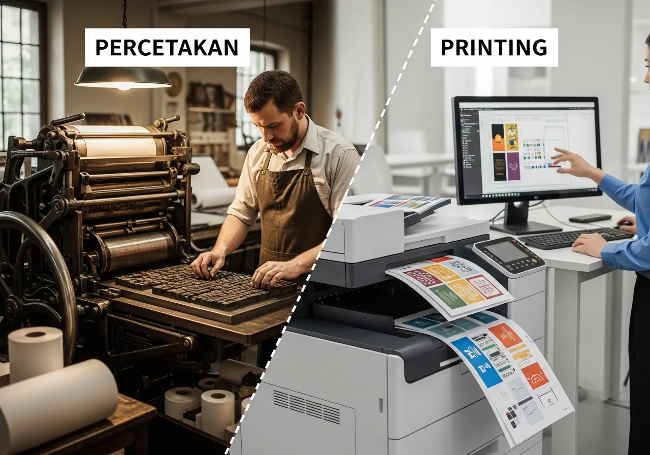 Perbedaan Percetakan dan Printing